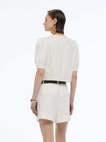 100% Acetate V-Neck Women Shirt