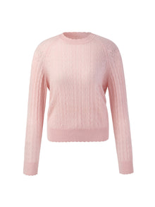 100% Cashmere Textured Women Sweater