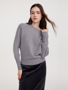 100% Cashmere Boat Neck Women Sweater
