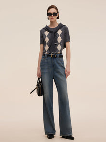 100% Cotton Denim Women Straight Leg Jeans