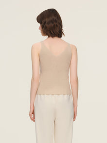 100% Cashmere Seamless Women Knit Tank Top