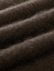 100% Brushed Wool Johnny-Collar Women Sweater