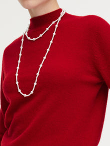 100% Cashmere Mock Neck Women Sweater
