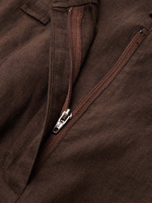 100% Linen A-Line Women Skirt With Braided Belt
