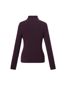 100% Cashmere Seamless Turtleneck Women Knit Top