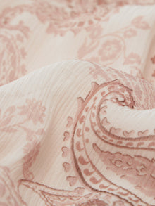 100% 10MM Mulberry Silk Paisley Print Women Skirt With Hairband