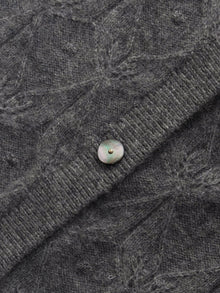 100% Cashmere Jacquard Women Cardigan