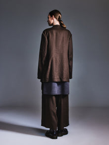 100% Linen Loose Fit H-Line Unisex Shop Coat