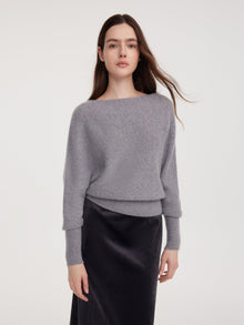 100% Cashmere Boat Neck Women Sweater