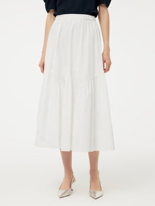 100% Cotton A-Line Elastic Waist Women Skirt