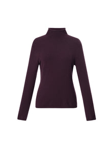 100% Cashmere Seamless Turtleneck Women Knit Top