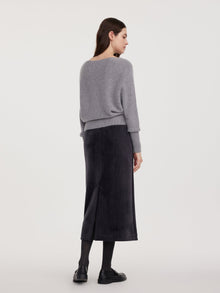 100% Cashmere Boat Neck Women Sweater