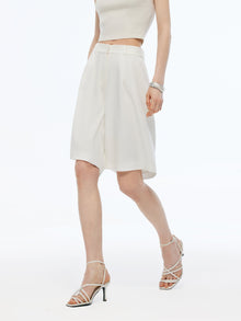 100% Acetate Women Knee Length Shorts