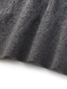100% Cashmere Jacquard Women Cardigan