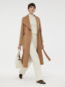 100% Cashmere Lapel Women Overcoat