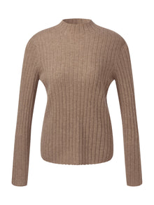 100% Cashmere Seamless Mock Neck Women Sweater