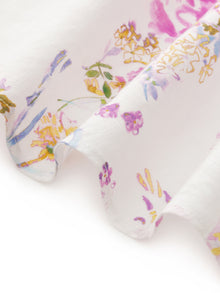 100% Linen Rose Print Women Halterneck Slip Maxi Dress