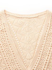 100% Cotton Openwork Cardigan And Skirt Two-Piece Set