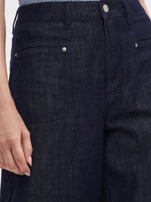100% Cotton Denim Women Straight Leg Jeans