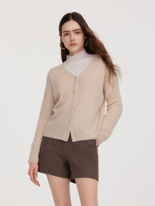 100% Cashmere Reversible Women Cardigan