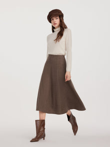 100% Cashmere Seamless Turtleneck Women Knit Top