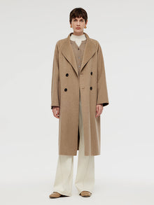 100% Cashmere Lapel Unisex Overcoat