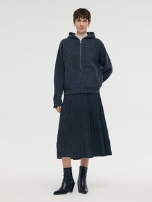 100% Brushed Wool Zip-Up Unisex Hoodie