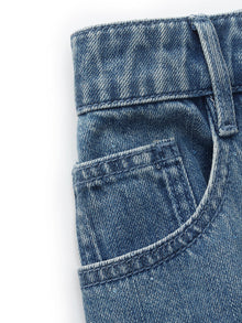 100% Cotton Denim Glitter Adjustable Waist Women Skirt