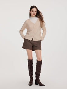 100% Cashmere Reversible Women Cardigan