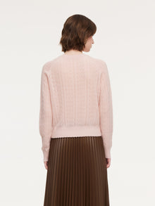 100% Cashmere Textured Women Sweater