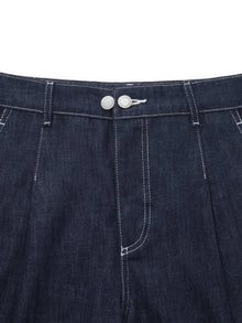 100% Cotton Denim Straight Wide Leg Women Jeans