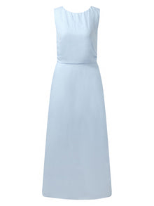 100% Linen Cross Back Women Maxi Dress