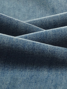 100% Cotton Denim Fleece Lined Women Wide Leg Jeans