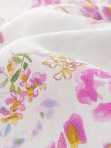 100% Linen Rose Print Women Halterneck Slip Maxi Dress