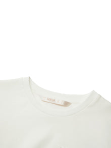 100% Cotton Paisley Embroidered Women T-Shirt