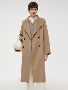 100% Cashmere Lapel Unisex Overcoat