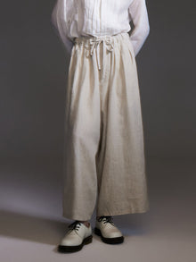 100% Linen Loose Fit Unisex Barrel Leg Pants