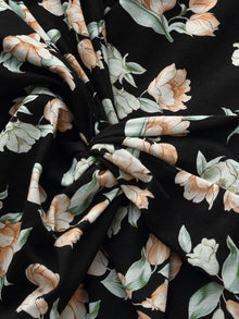 100% Cotton Floral Print Twist Front Women Maxi Dress