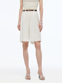 100% Acetate Women Knee Length Shorts