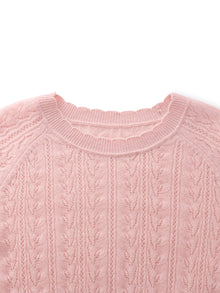100% Cashmere Textured Women Sweater