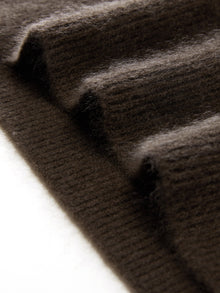 100% Brushed Wool Johnny-Collar Women Sweater
