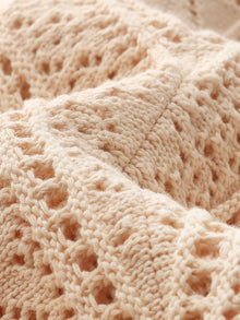 100% Cotton Openwork Cardigan And Skirt Two-Piece Set
